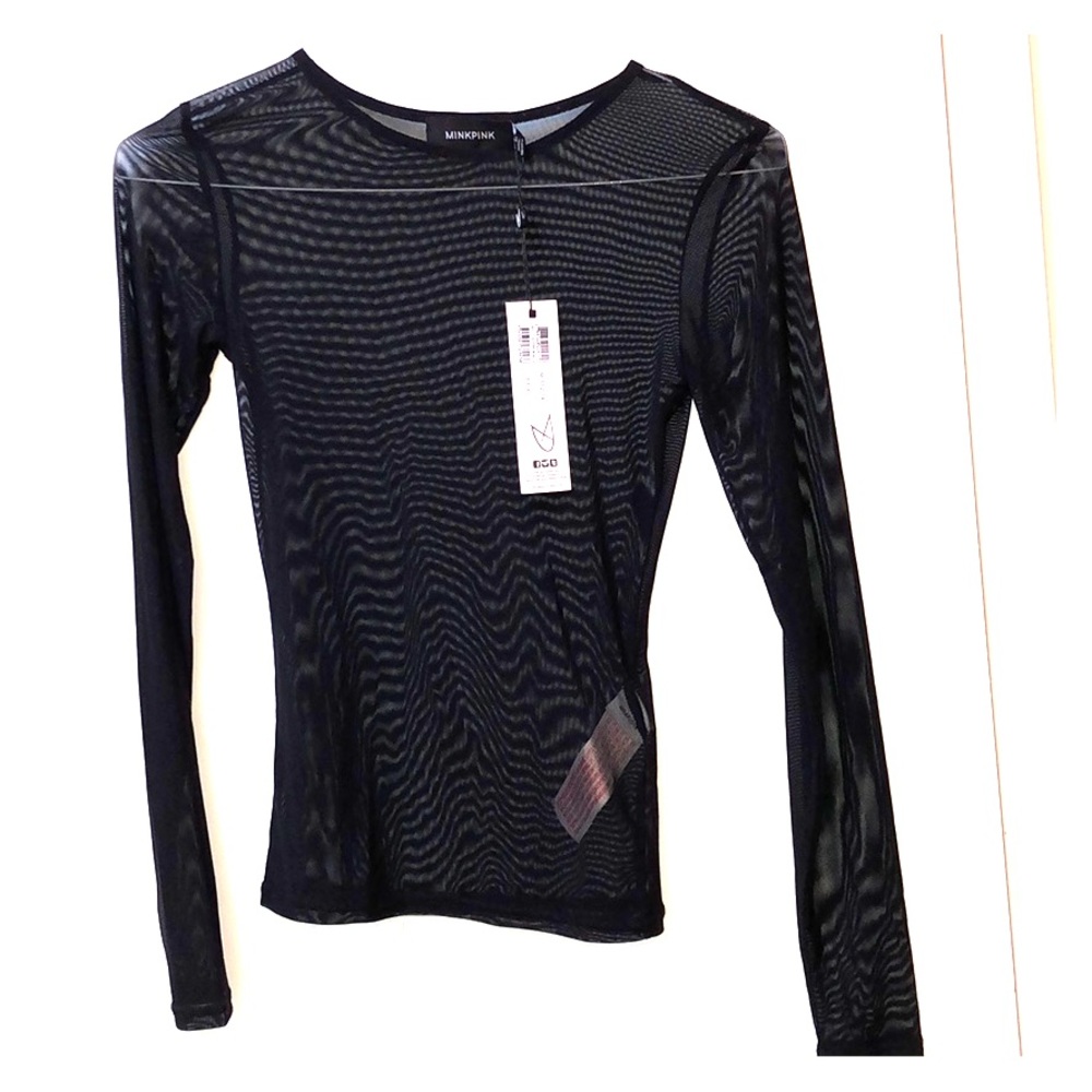 Sheer mesh long sleeve top by Minkpink